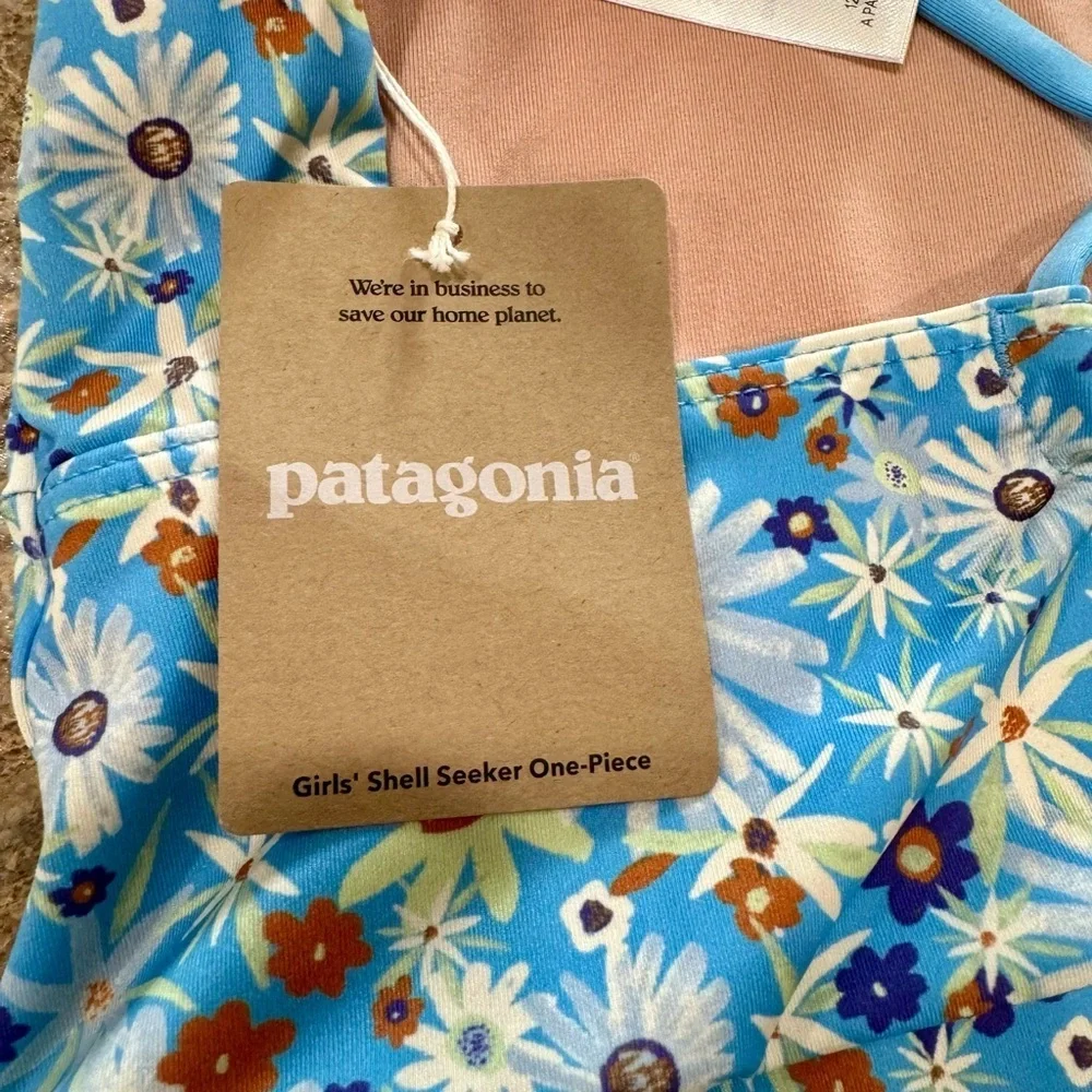 New Girls Patagonia Shell Seeker One-Piece Swimsuit
